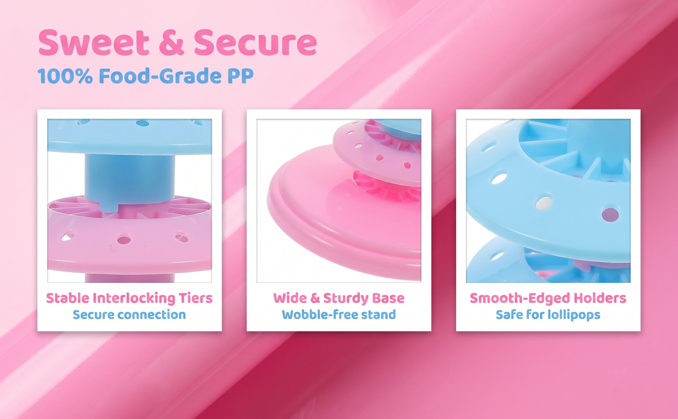 Wedding Cake Supply - 1pc Multi-Layer Lollipop Holder Pp Material
