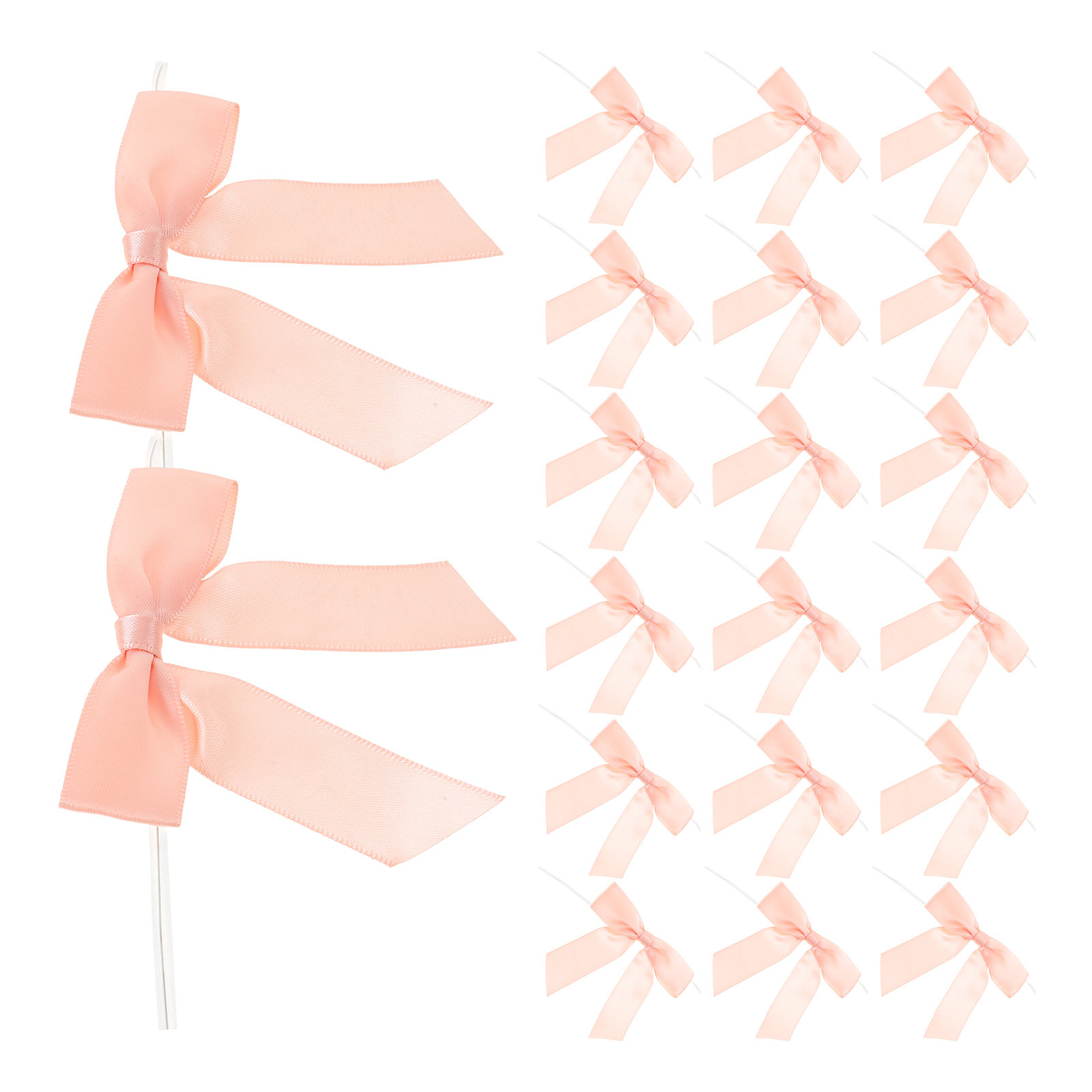 Wedding Cake Supply - 50Pcs Decorative Satin Ribbon Bowknot Mini