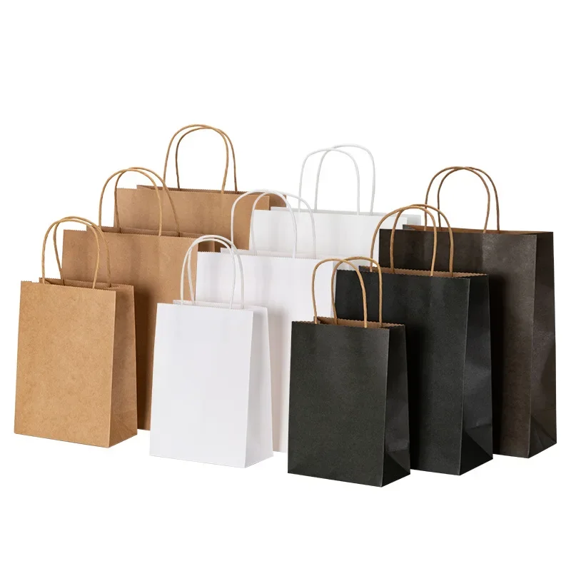 Wedding Party Supply Store - 10/20/30/40/50pcs/lot Kraft Paper Bag with Handles