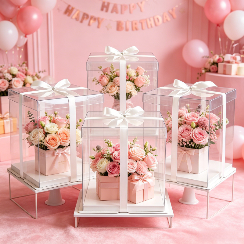 Transparent Cake Boxs Large Gi - Wedding Cake Supply recension och pris