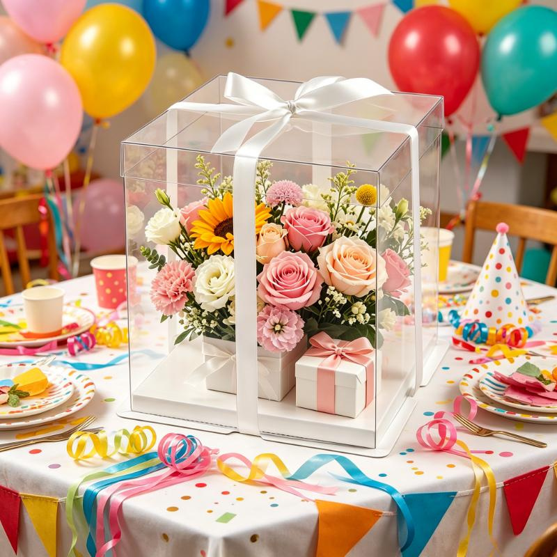 Transparent Cake Boxs Large Gi - Wedding Cake Supply recension och pris