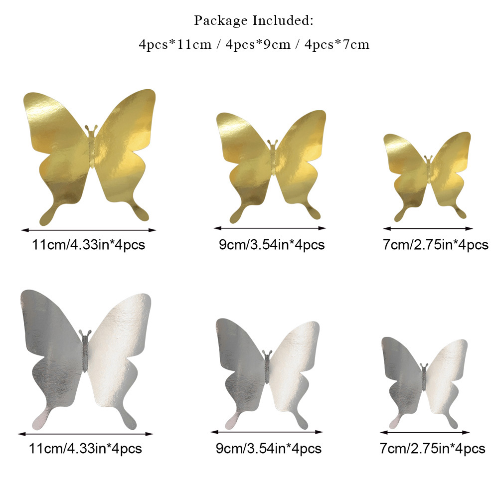 12 Pcs Gold Silver Reflective  - Wedding Package Gold recension och pris