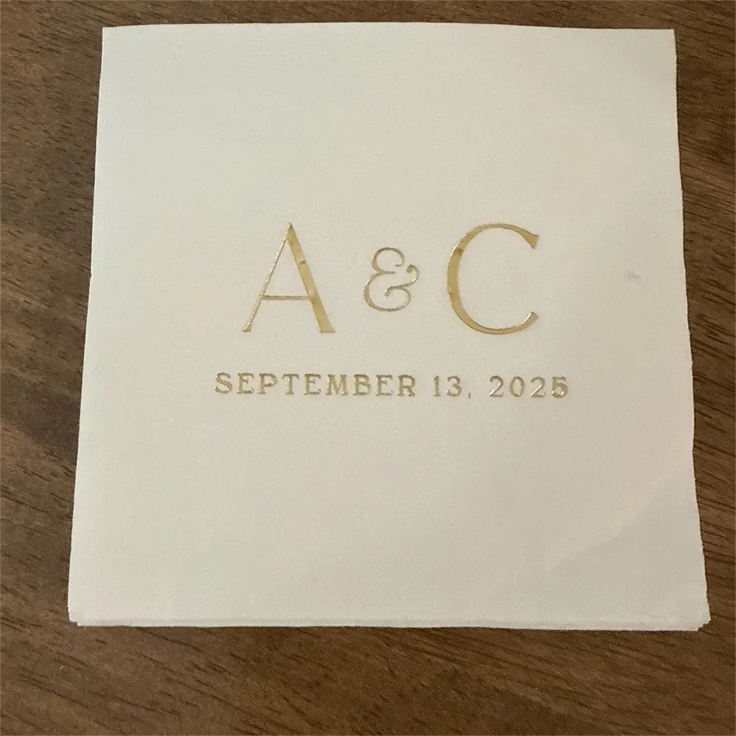 Wedding Cocktail Napkins Initi - Wedding Package Gold recension och pris