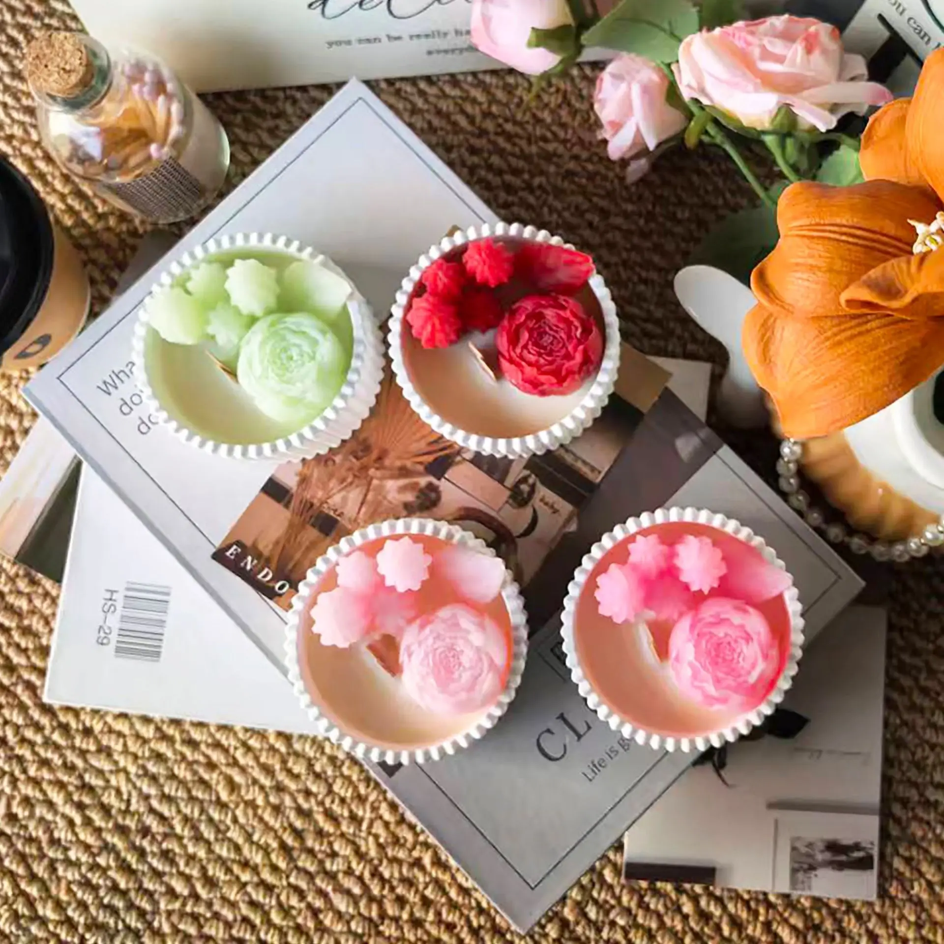 2pcs Floral Rose Cup Scented C - Wedding Souvenir recension och pris